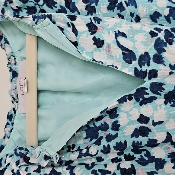 LOFT Floral Print Dress with Smocked Waist - Picture 7 of 7